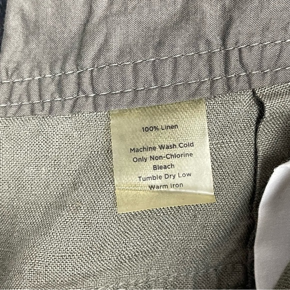 TALBOTS PURE IRISH LINEN GREEN DRAWSTRING SKIRT - Picture 13 of 13